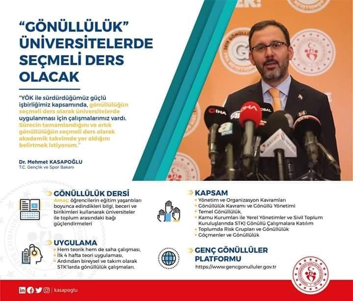 ‘Gönüllülük Çalışmaları’ Üniversitelerde Seçmeli Ders Olacak…